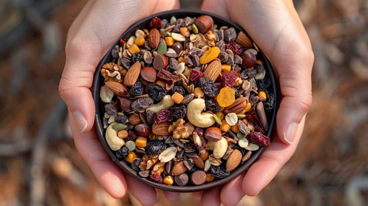 ترکیبی از آجیل برای راهنمای نگهداری صحیح مغزها